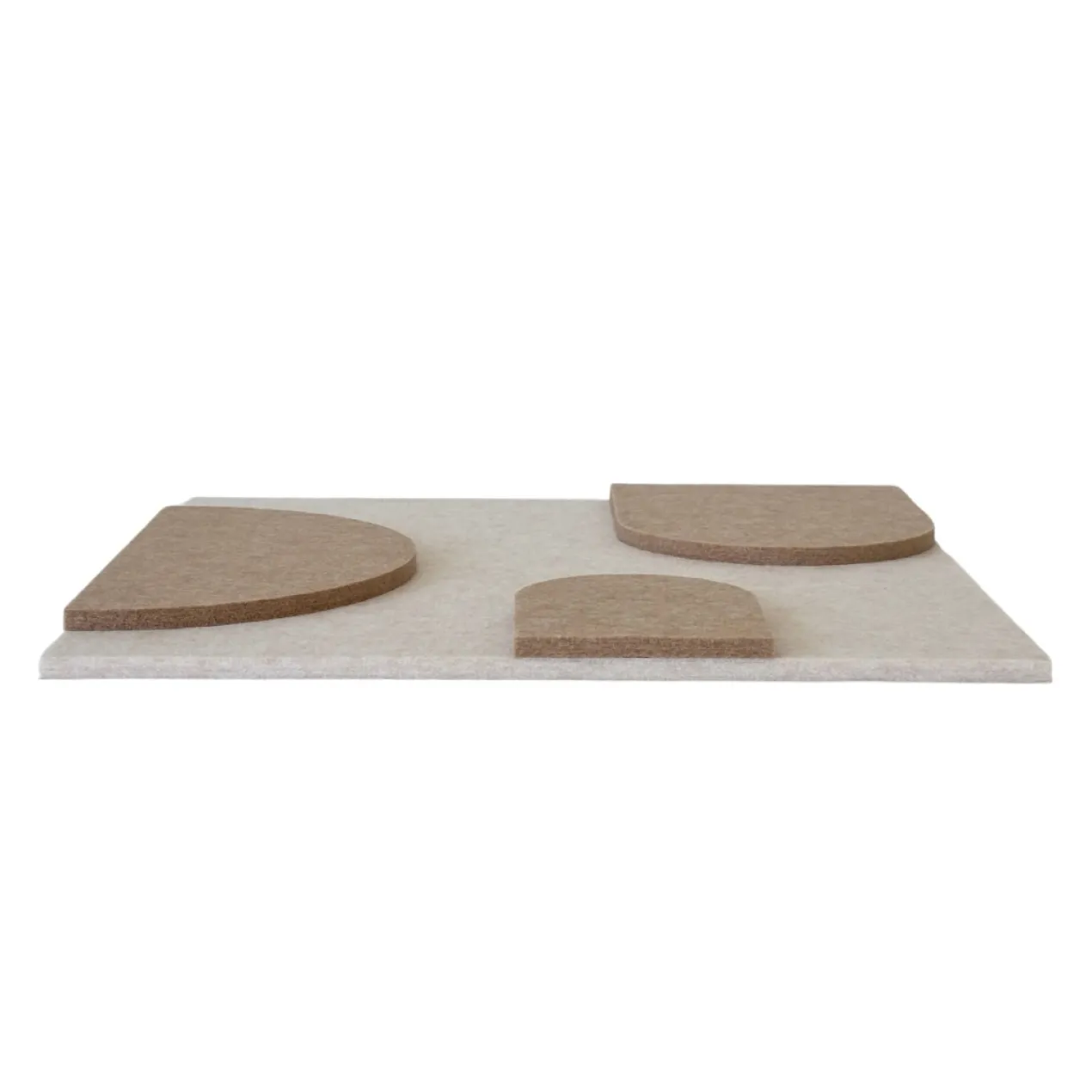 Wandpaneel Luna beige/brown 40x40cm set van 4
