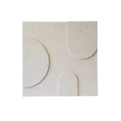 Wandpaneel Luna beige 40x40 cm set van 4