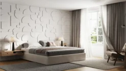 Wandpaneel Luna beige 40x40 cm set van 4