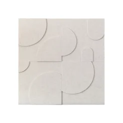 Wandpaneel Luna beige 40x40 cm set van 4