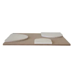 Wandpaneel Luna brown/beige 40x40 cm set van 4