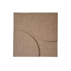 Wandpaneel Luna brown 40x40cm set van 4