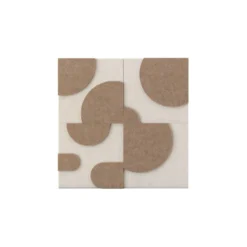 Wandpaneel Luna 20x20 cm beige/brown - set van 4