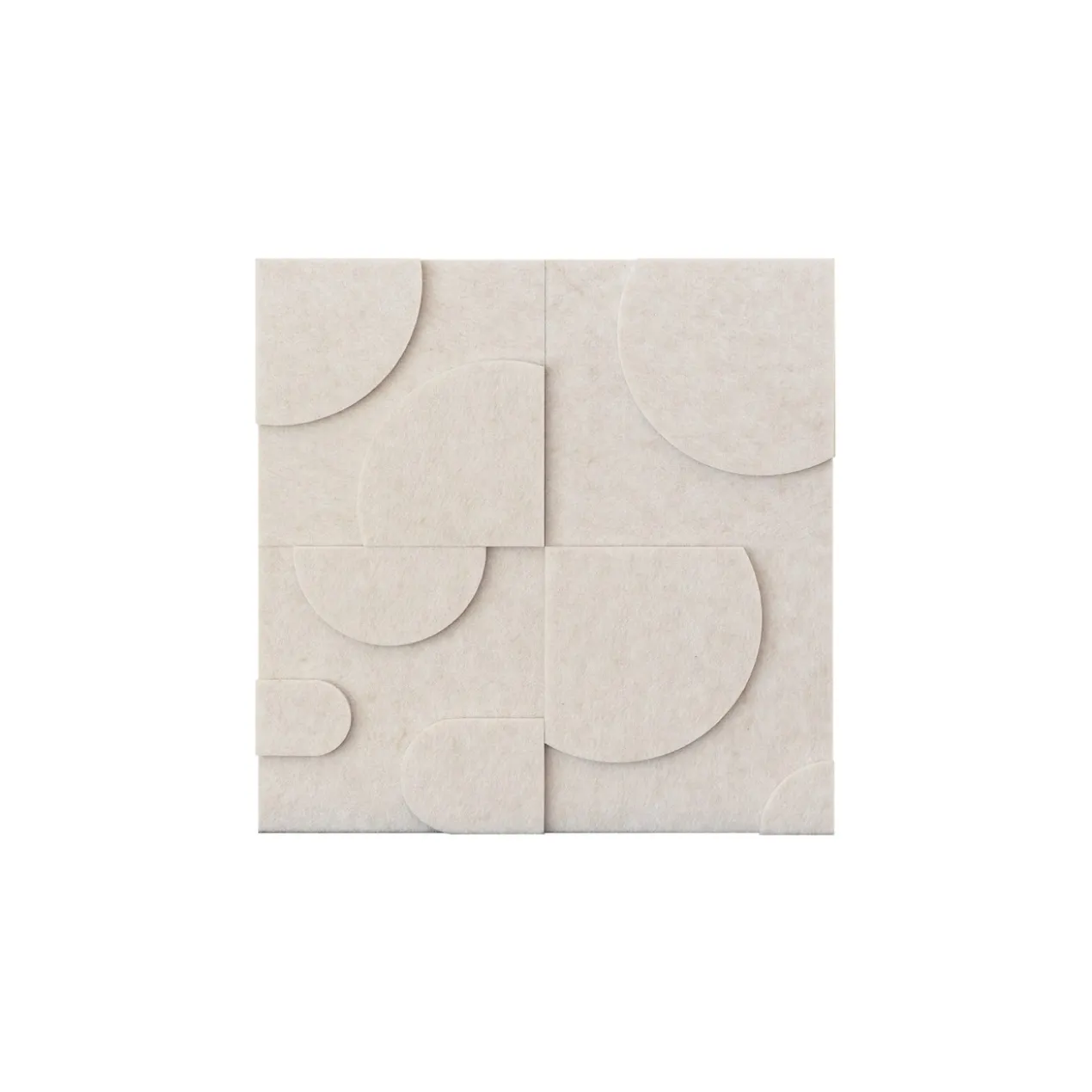Wandpaneel Luna 20x20 cm beige - set van 4