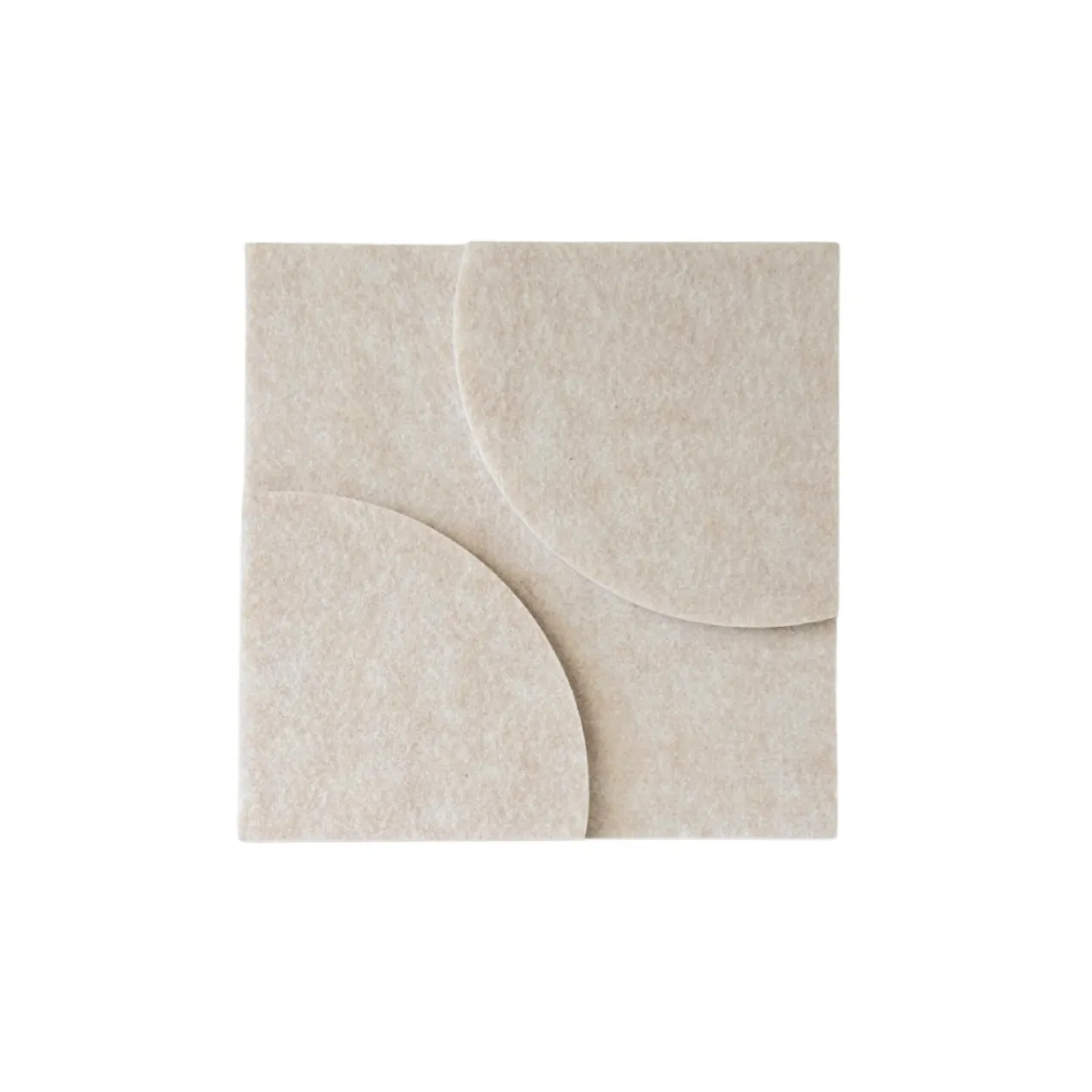 Wandpaneel Luna 20x20 cm beige - set van 4