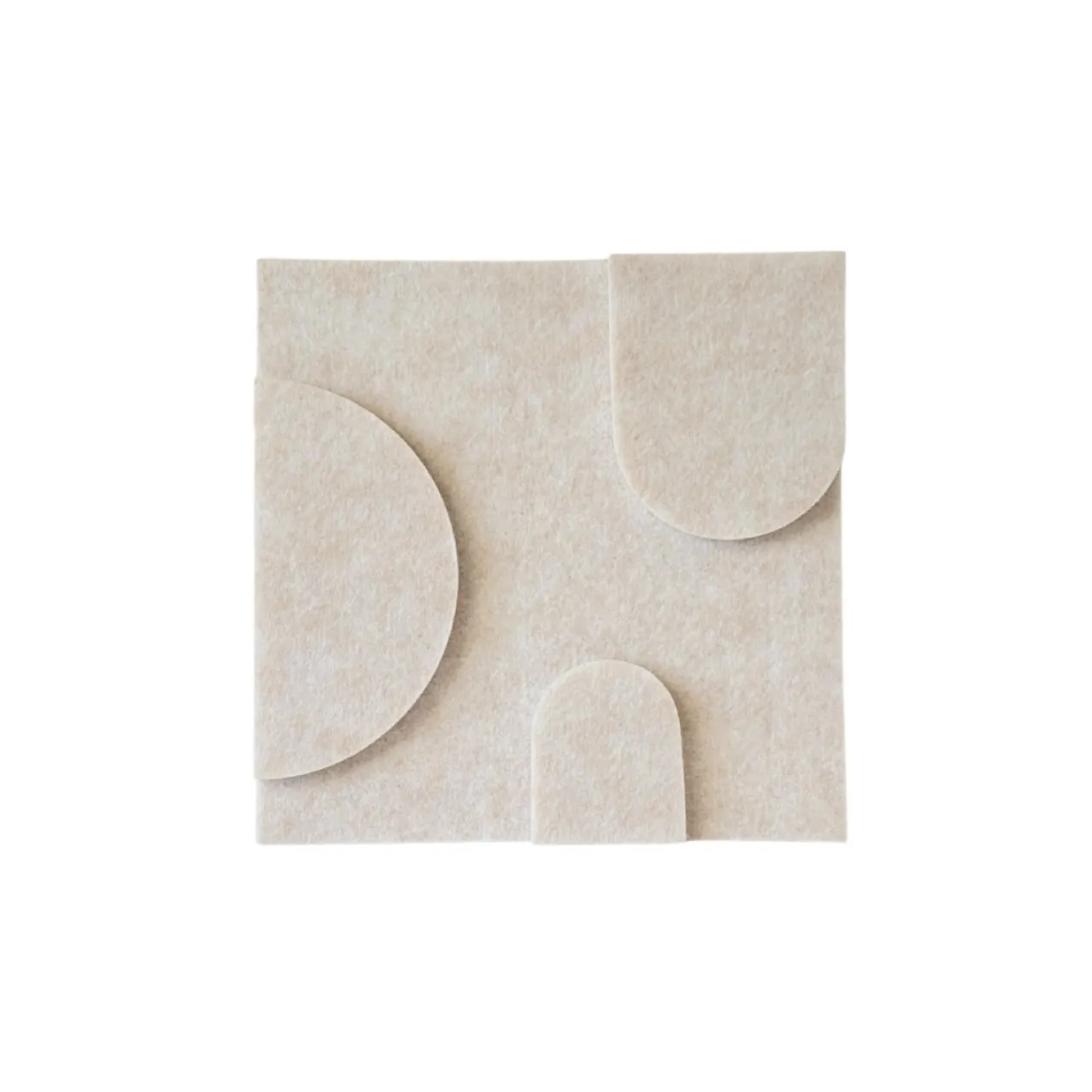 Wandpaneel Luna 20x20 cm beige - set van 4