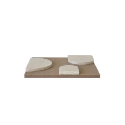 Wandpaneel Luna 20x20 cm brown/beige - set van 4