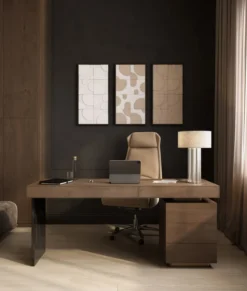 Wandpaneel Luna 20x20 cm brown/beige - set van 4