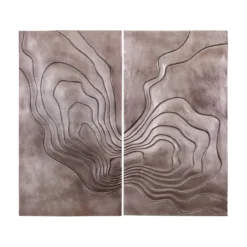 Wandpaneel Sierra brons 100x90 cm - set van 2