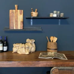 Wandplank Factory zwart S set van 2 - ACFW68