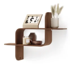 Wandplank Montage Licht walnoot