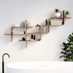 Wandplank Montage Licht walnoot