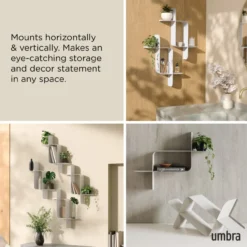 Wandplank Montage metaal wit - set van 2