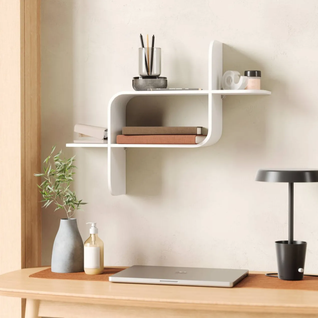 Wandplank Montage wandplank wit hout