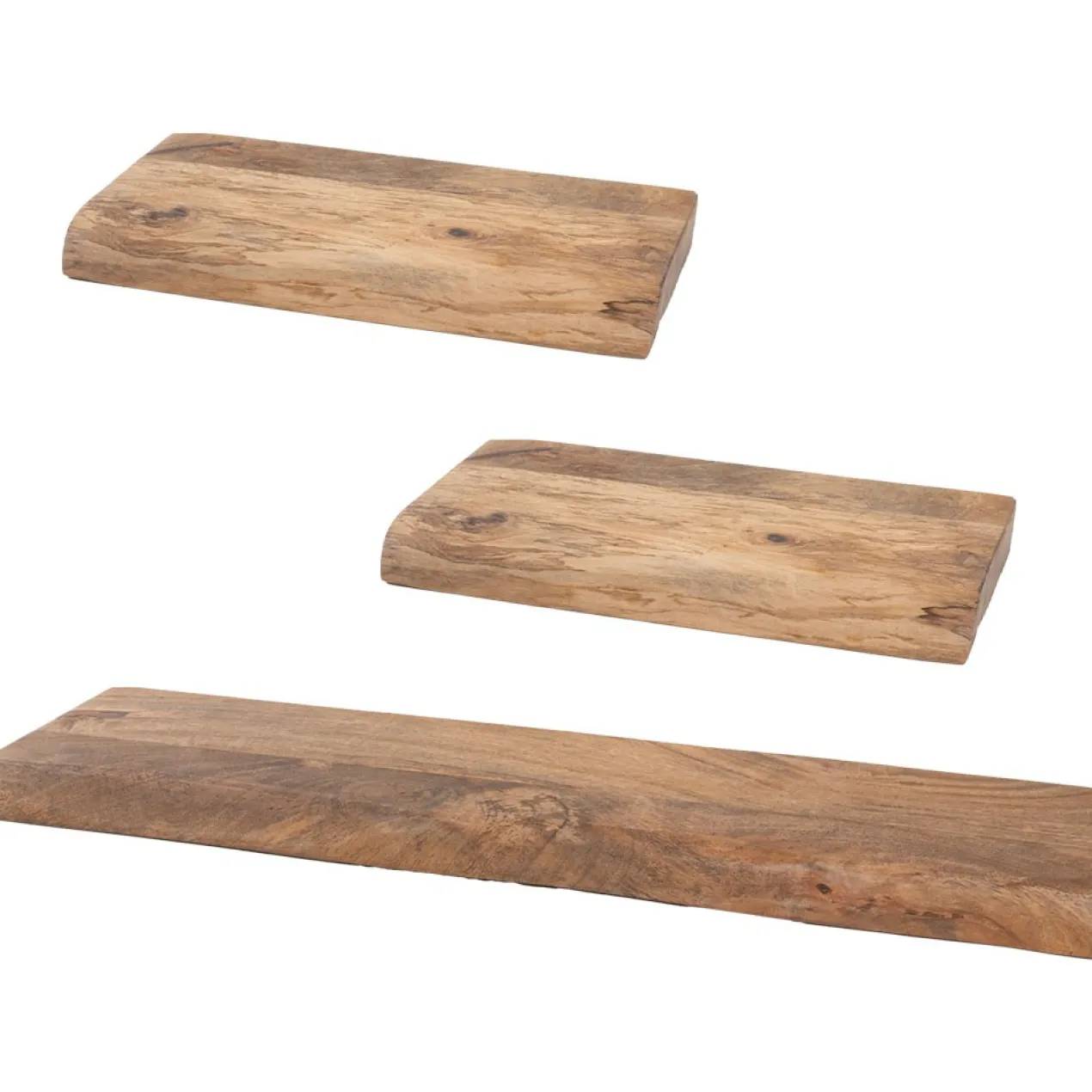 Wandplank Pure Mangohout – Set van 3 Klein