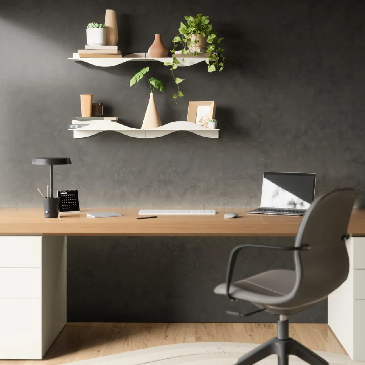 Wandplank Surf zand - set van 2