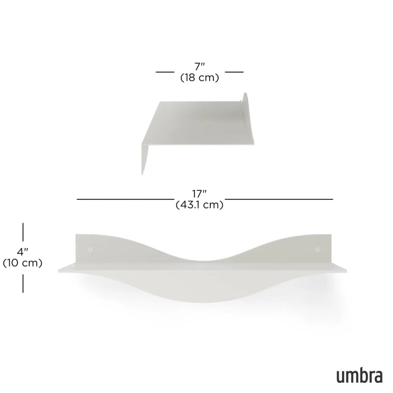 Wandplank Surf zand - set van 2