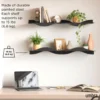 Wandplank Surf zwart - set van 2
