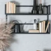 Wandplank Vintage Zwart Mangohout duo