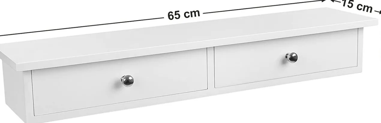 Wandplank zwevend met 2 lades Zwevende wandplank met 2 lades #1