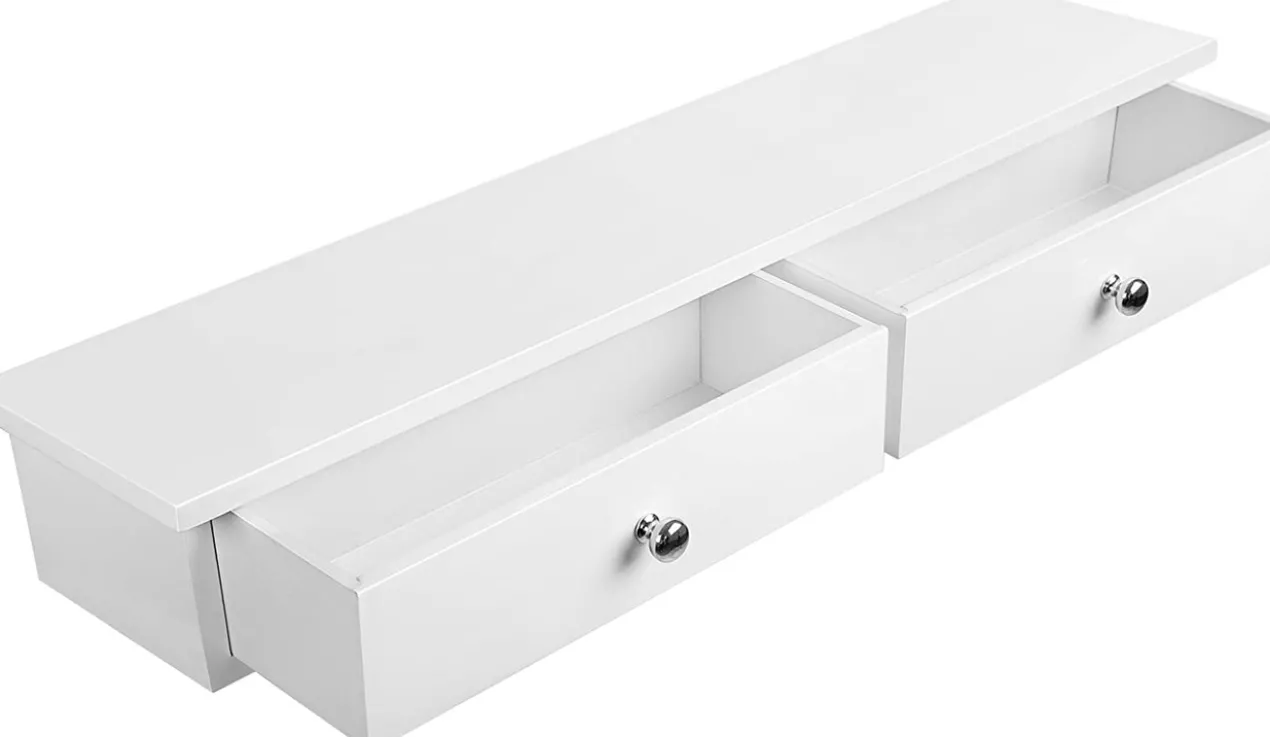 Wandplank zwevend met 2 lades Zwevende wandplank met 2 lades #1