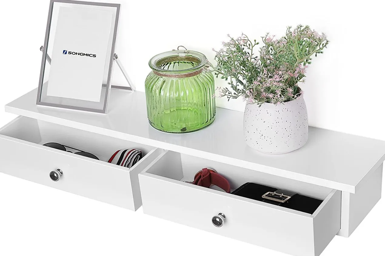 Wandplank zwevend met 2 lades Zwevende wandplank met 2 lades #1