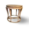 Wandtafel half rond zalmroze Wandtafel half rond uniek zalmroze