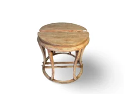 Wandtafel half rond zalmroze Wandtafel half rond uniek zalmroze