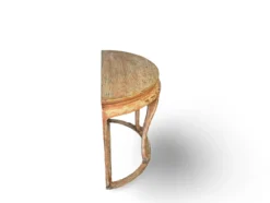 Wandtafel half rond zalmroze Wandtafel half rond uniek zalmroze
