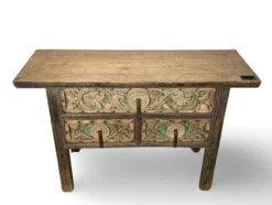 Wandtafel Snijwerk groen 3 lades