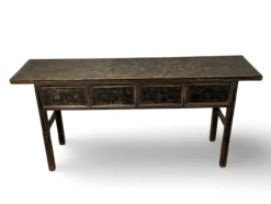 Wandtafel zwart 4 lades uniek Wandtafel zwart 4la uniek