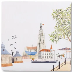 Wandtegel Dan denk ik aan Breda M