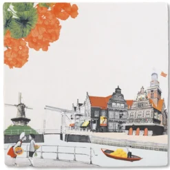 Wandtegel Kus uit Alkmaar S