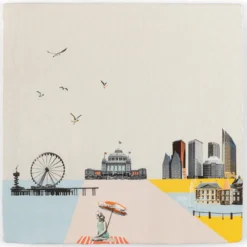 Wandtegel Mooi Den Haag achter de duinen S