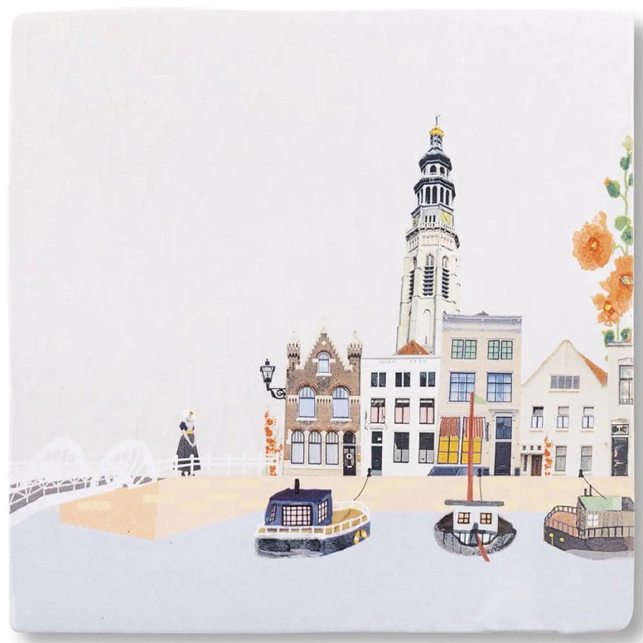 Wandtegel Moois uit Middelburg S