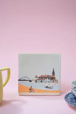 Wandtegel Nijmegen tussen Maas en Waal S
