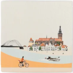 Wandtegel Nijmegen tussen Maas en Waal M