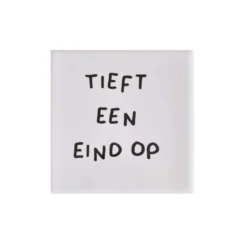 Wandtegel Tieft een eind op