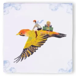 Wandtegel Traveling bird M