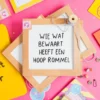 Wandtegel Wie wat bewaart