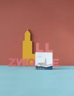 Wandtegel Zie je in Zwolle M