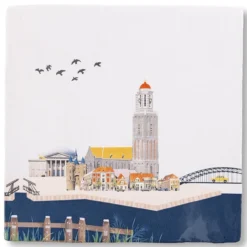 Wandtegel Zie je in Zwolle M