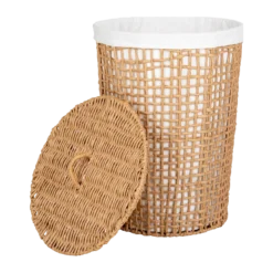 Wasmand Elsa met deksel Naturel