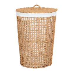 Wasmand Elsa met deksel Naturel