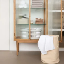 Wasmand katoen naturel Ø35 cm