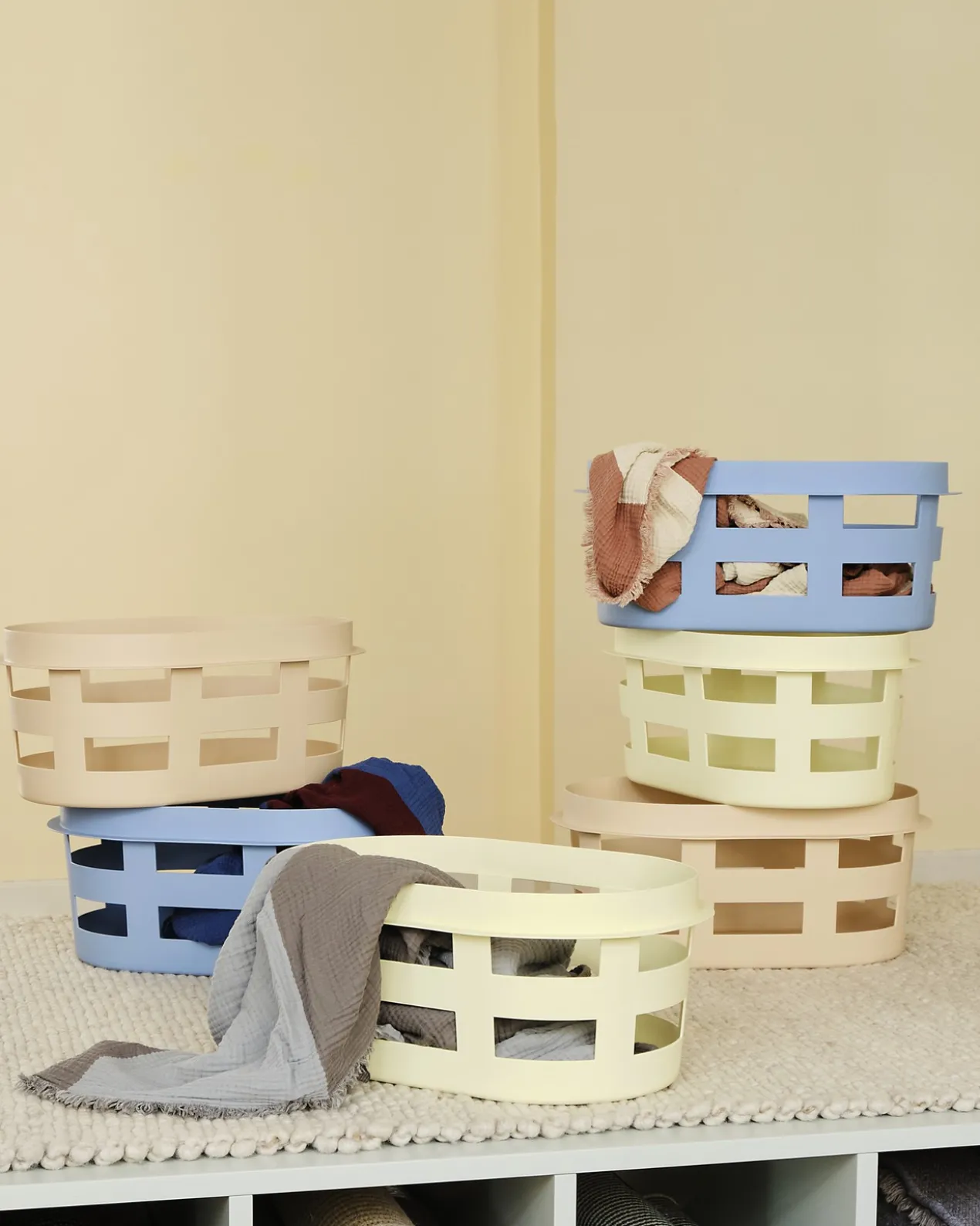 Wasmand Laundry Basket S nougat