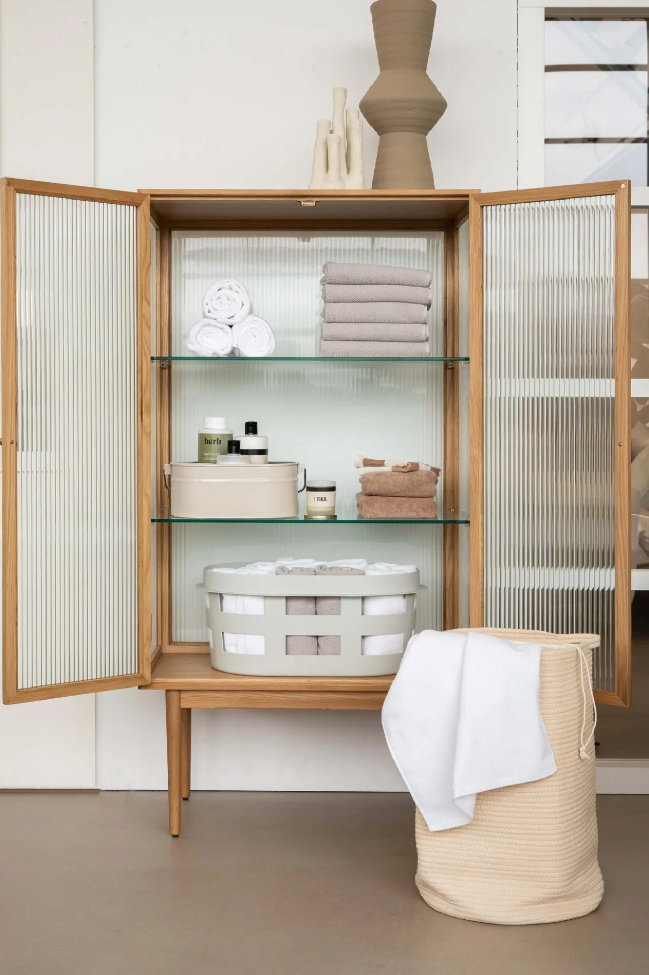 Wasmand Laundry Basket S nougat