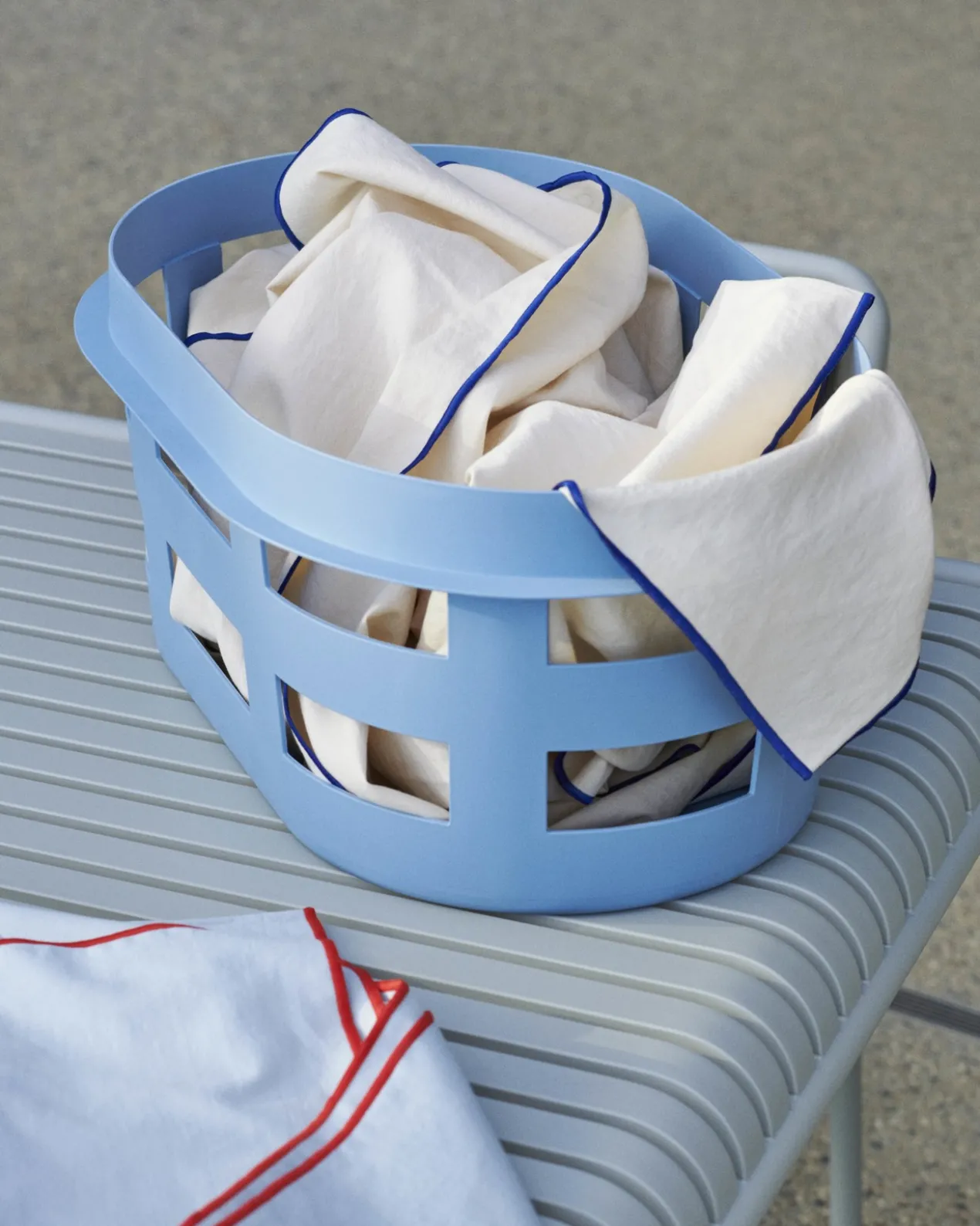 Wasmand Laundry Basket S soft blue