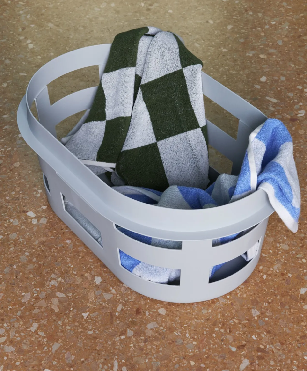 Wasmand Laundry Basket S soft blue