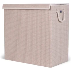 Wasmand rechthoek beige square XL 60x30 cm